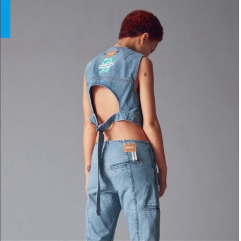 NWT Weekday Denim Vest Organic Cotton XS